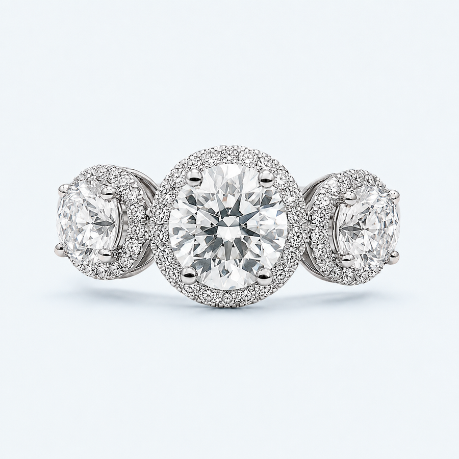 Marchetti Triple Halo Ring