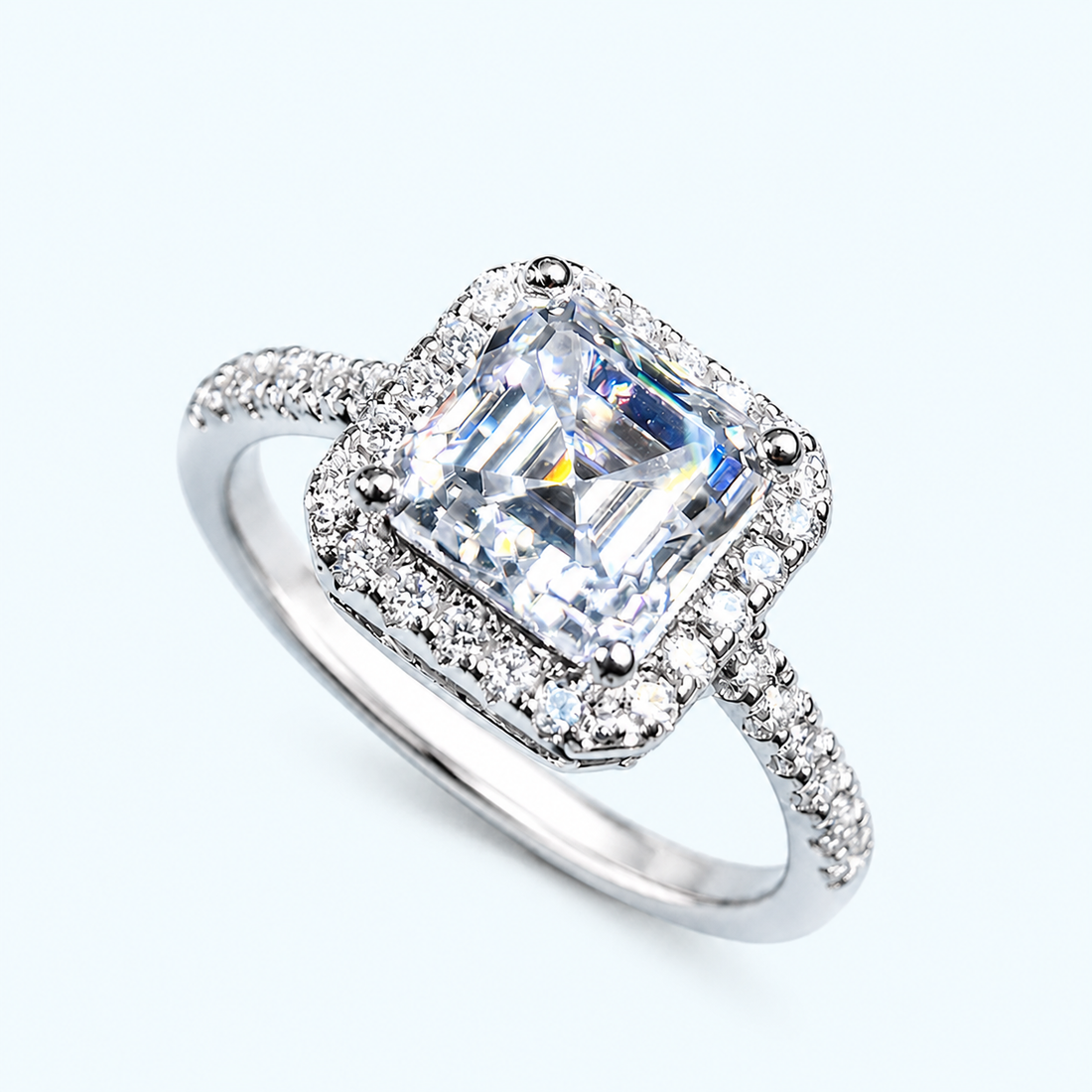 Marchetti Asscher Halo Ring
