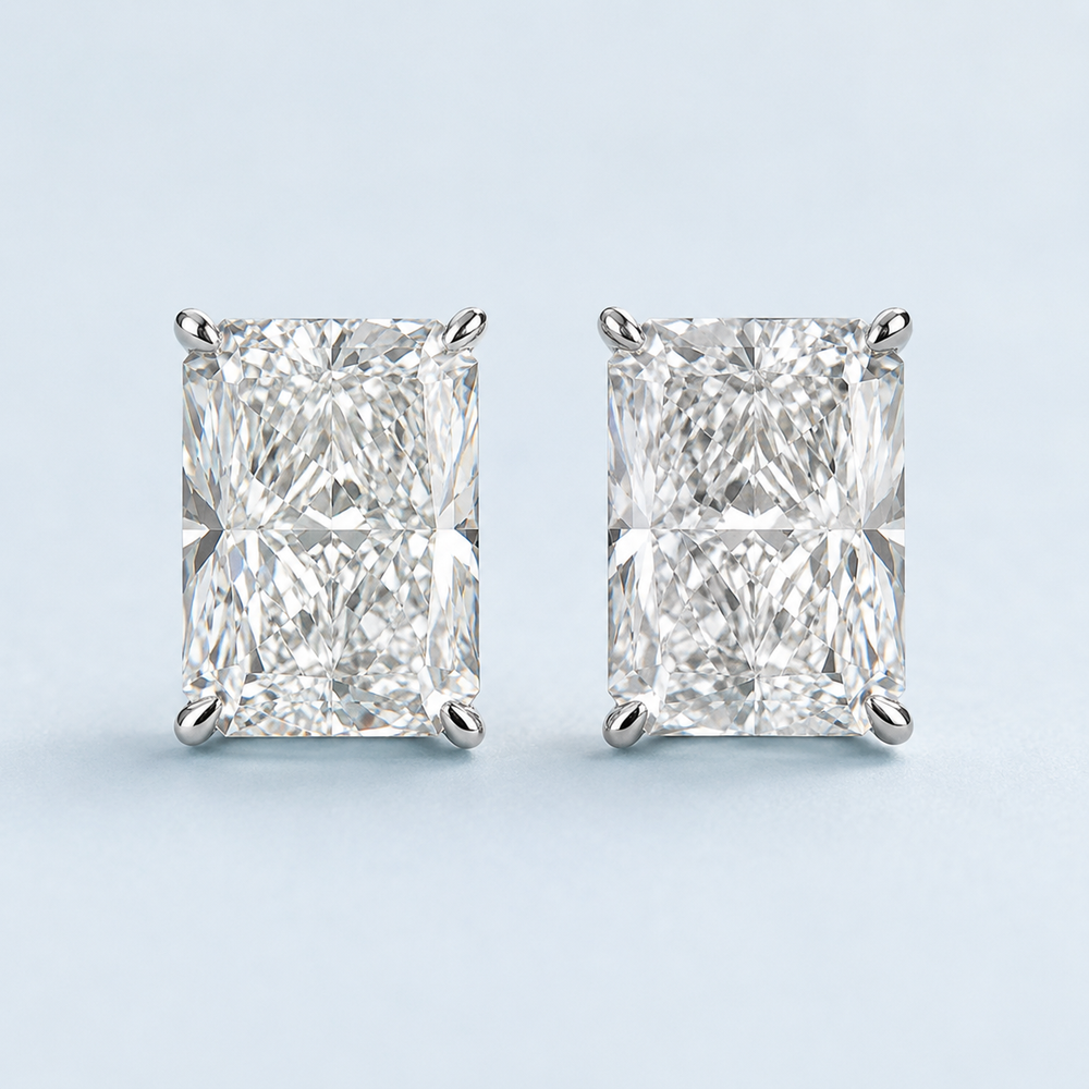 Marchetti Emerald Éclat Moissanite Stud Earrings