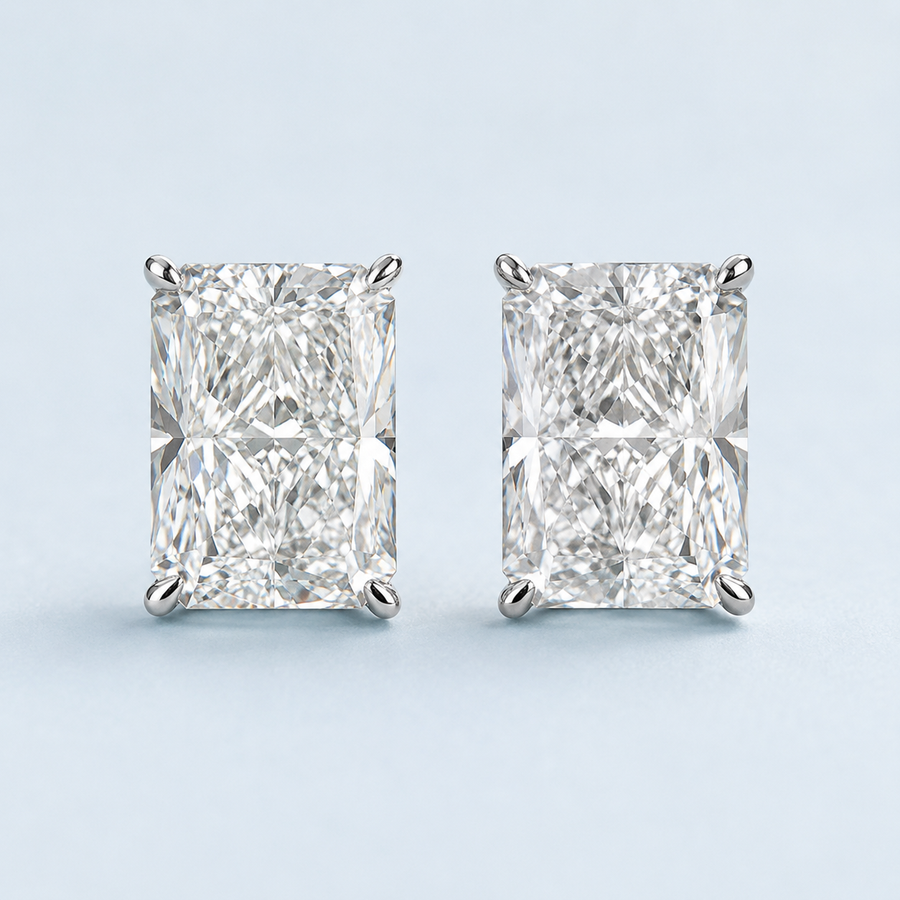 Marchetti Emerald Éclat Moissanite Stud Earrings