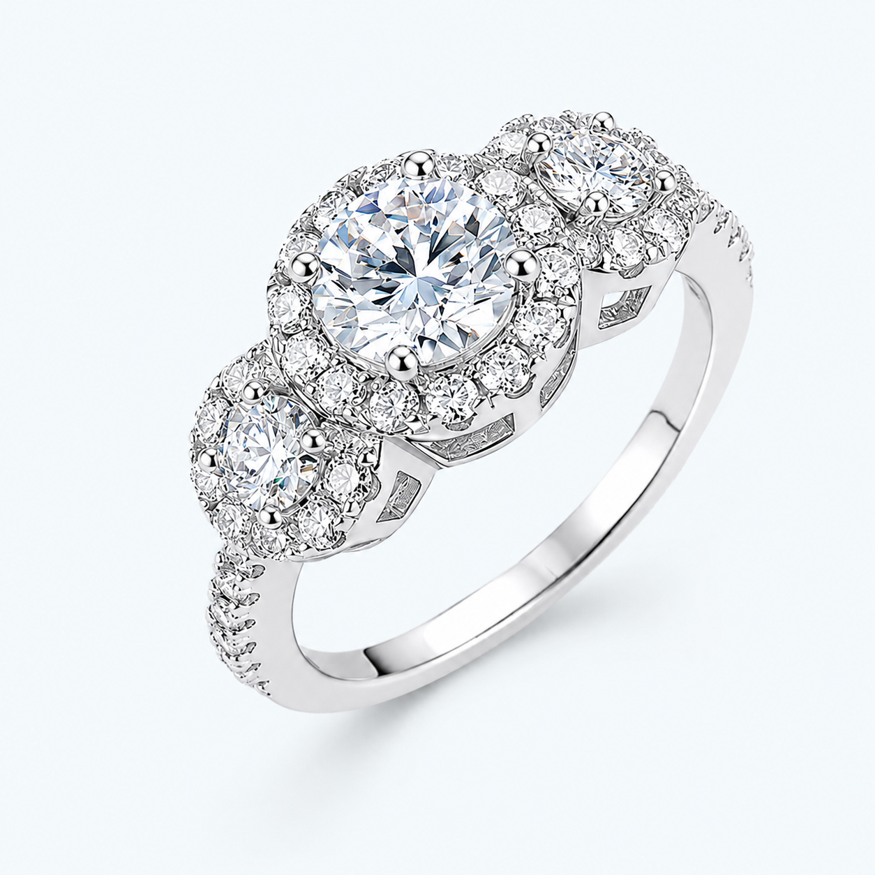 Marchetti Triple Halo Ring