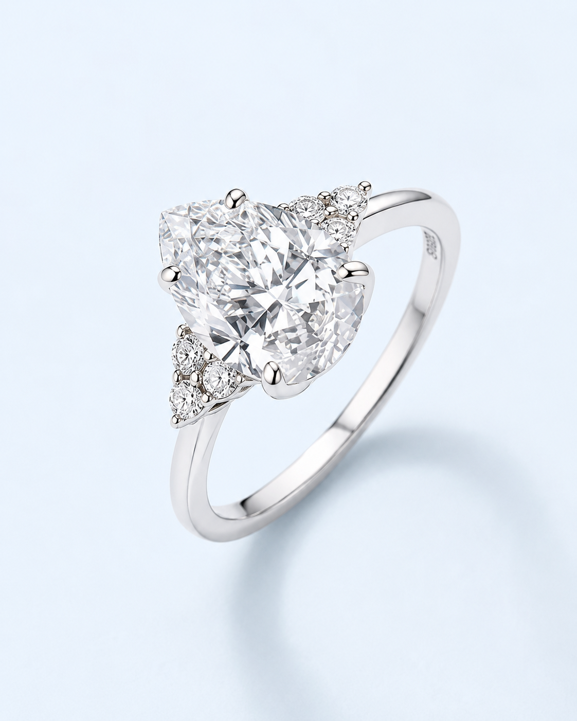 Marchetti Pear Solenne Moissanite Ring