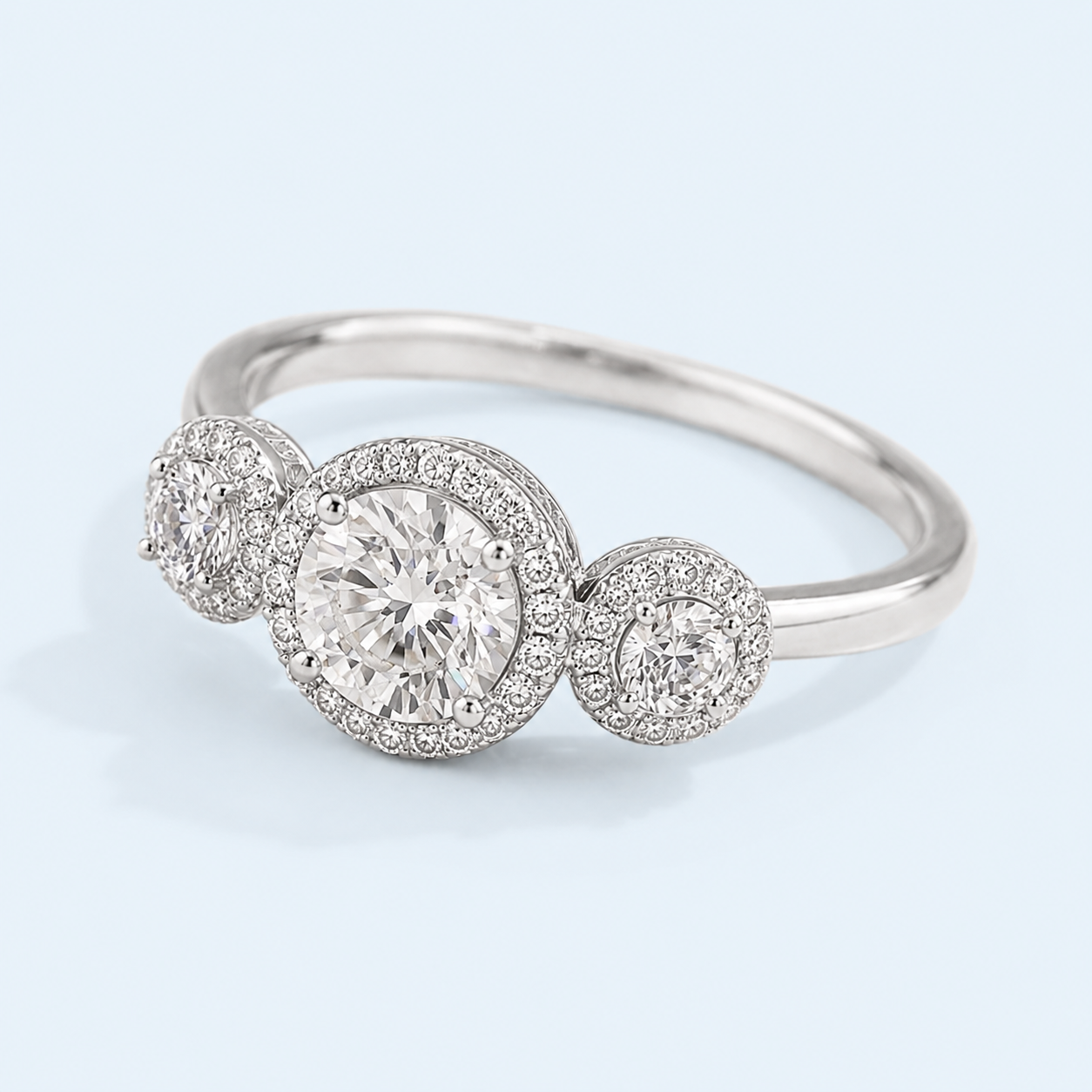 Marchetti Triple Halo Ring