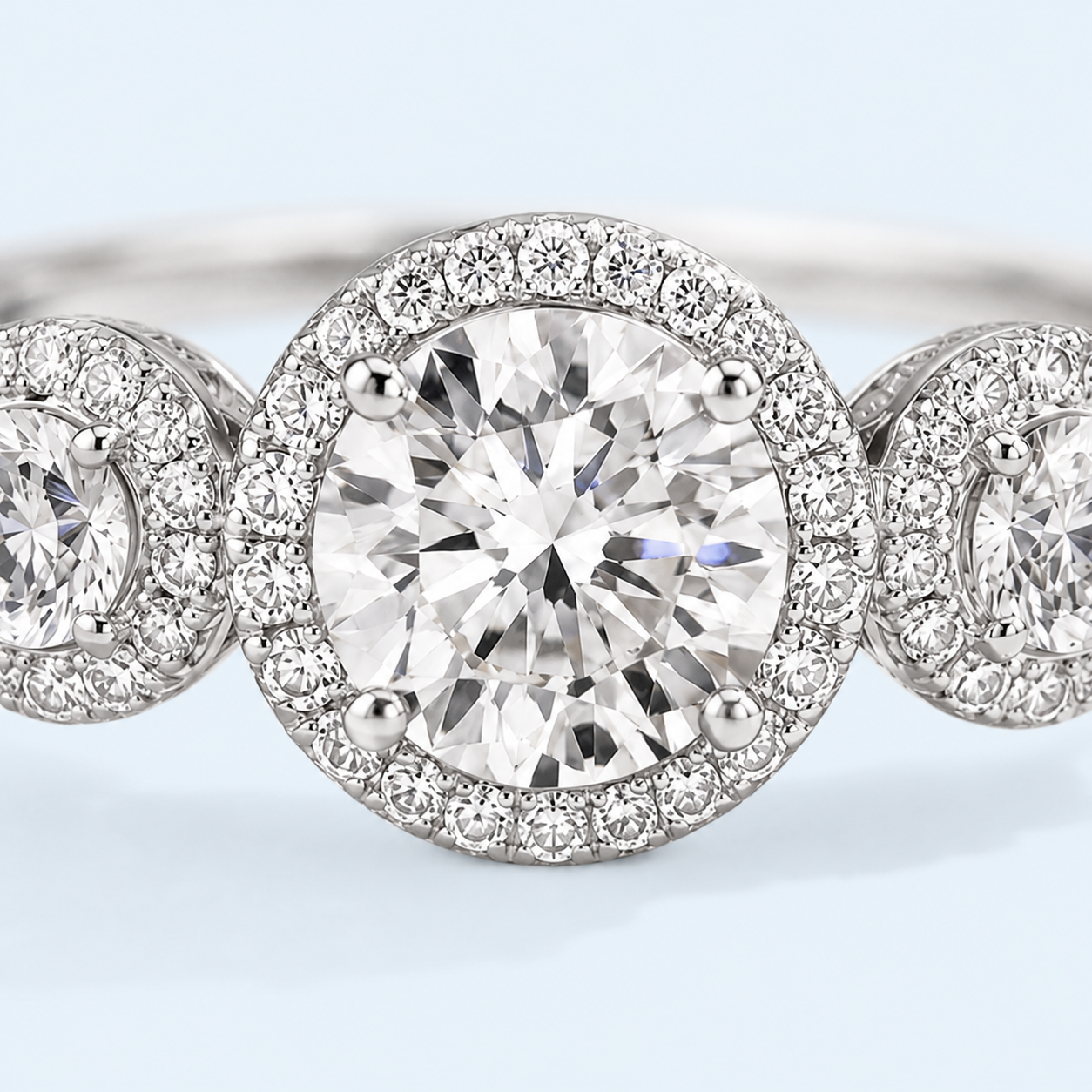 Marchetti Triple Halo Ring