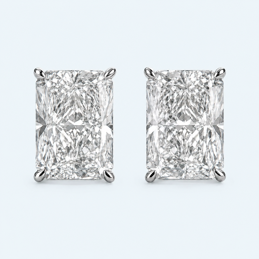 Marchetti Emerald Éclat Moissanite Stud Earrings