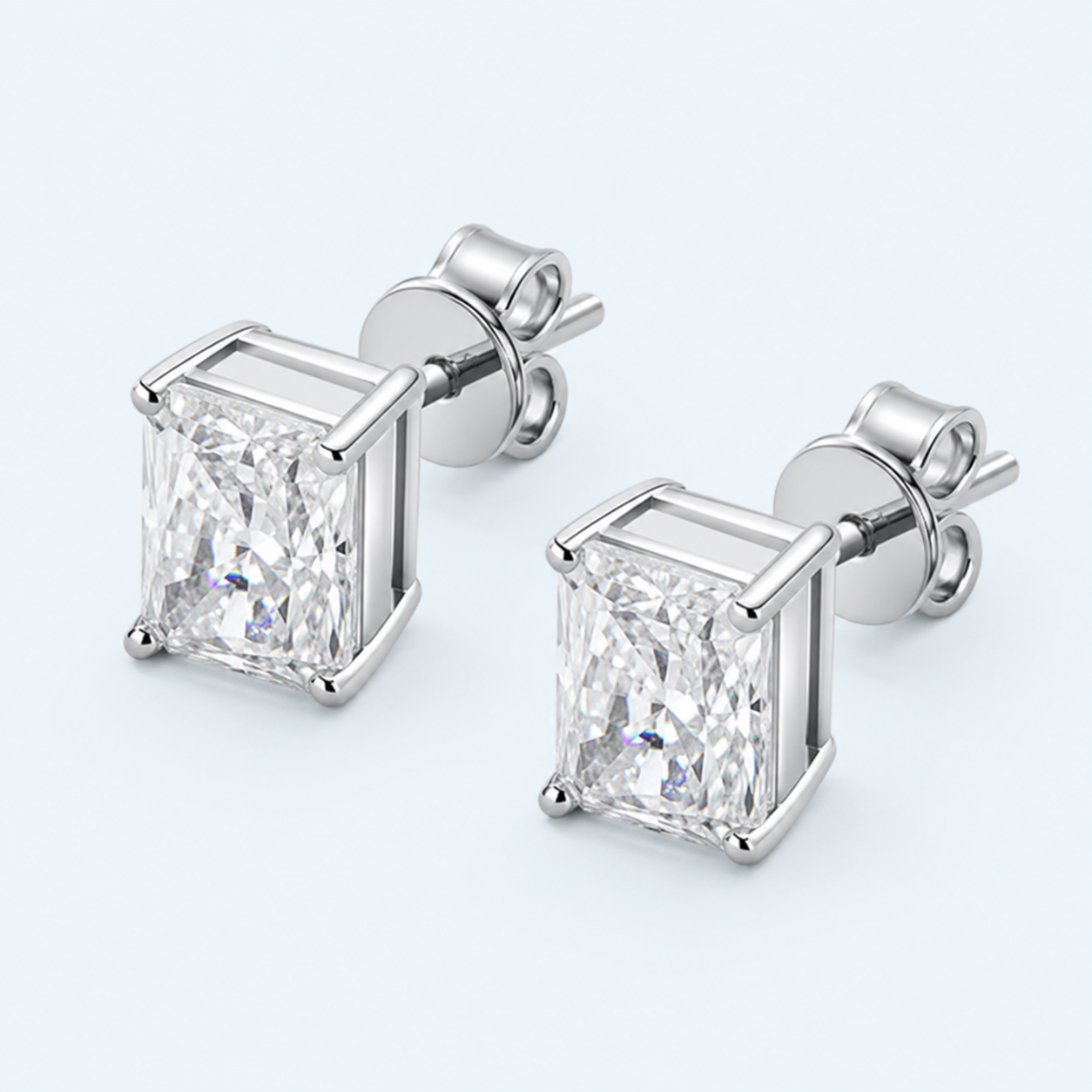 Marchetti Emerald Éclat Moissanite Stud Earrings