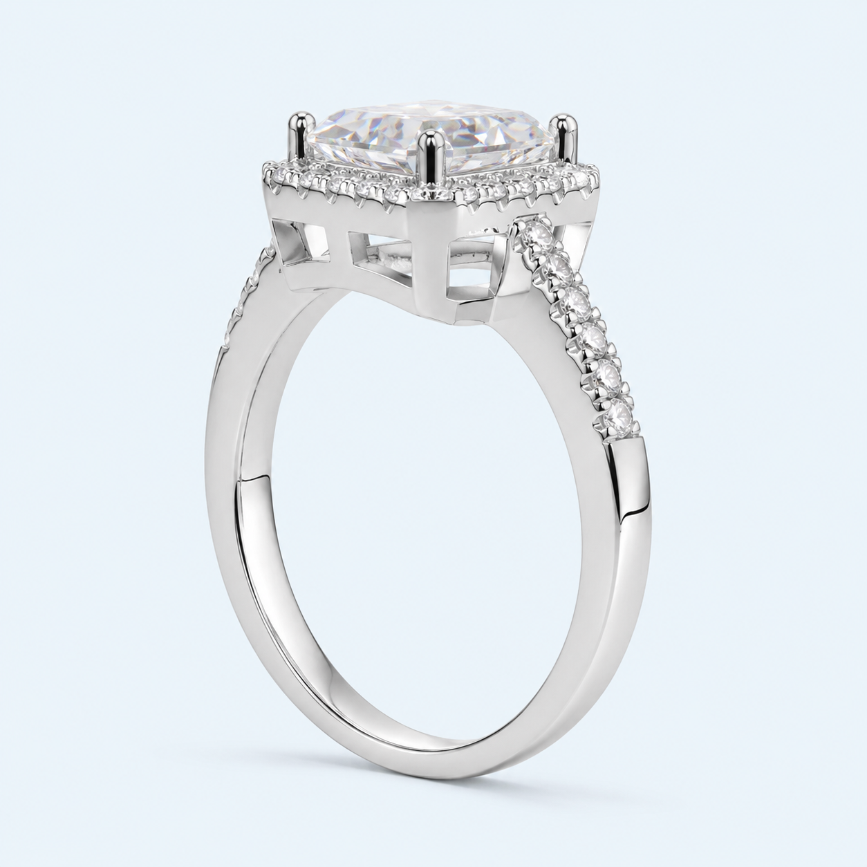 Marchetti Asscher Halo Ring