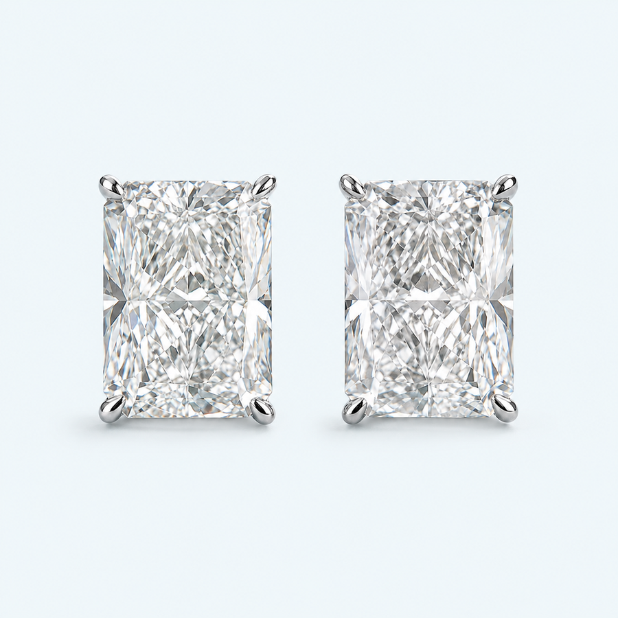 Marchetti Emerald Éclat Moissanite Stud Earrings