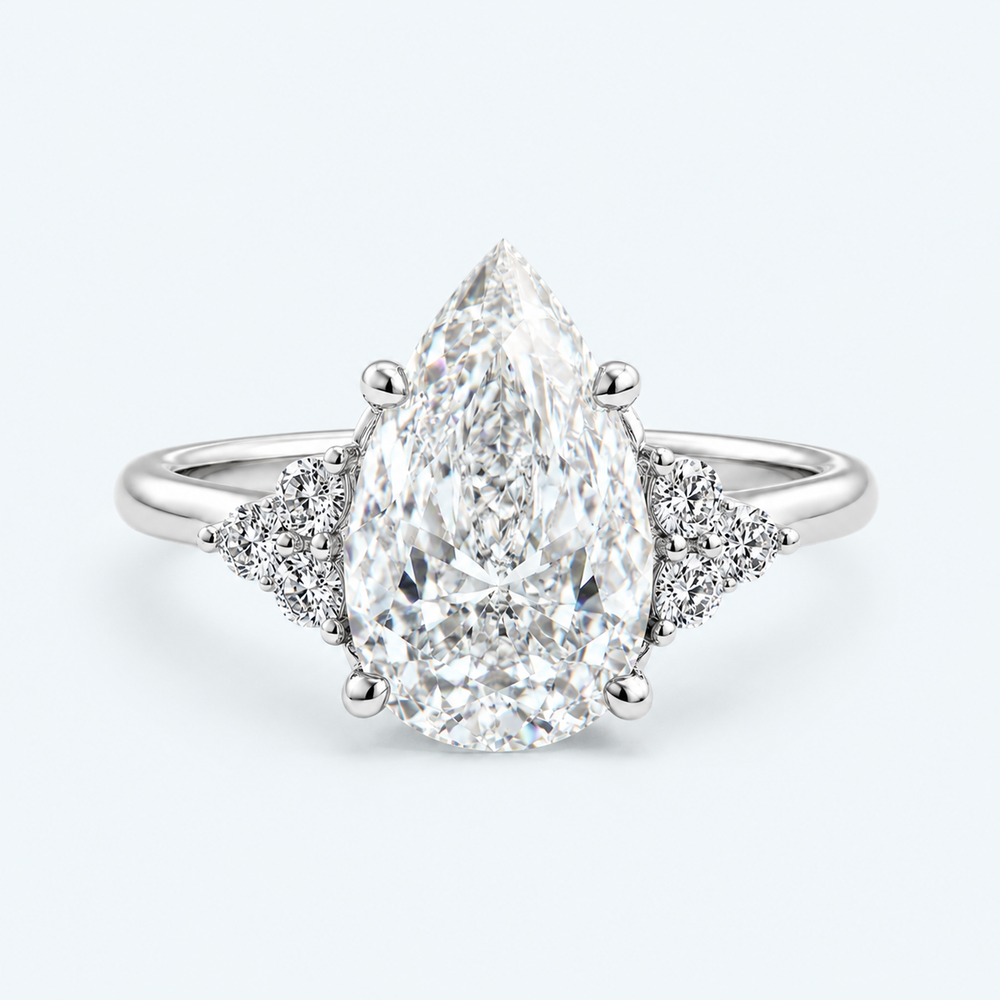 Marchetti Pear Solenne Moissanite Ring
