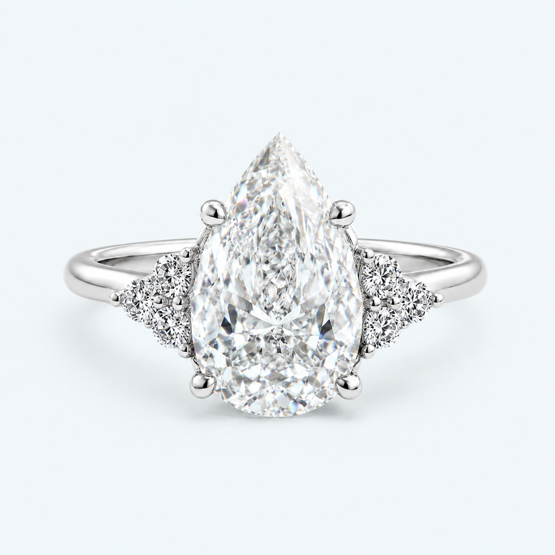 Marchetti Pear Solenne Moissanite Ring