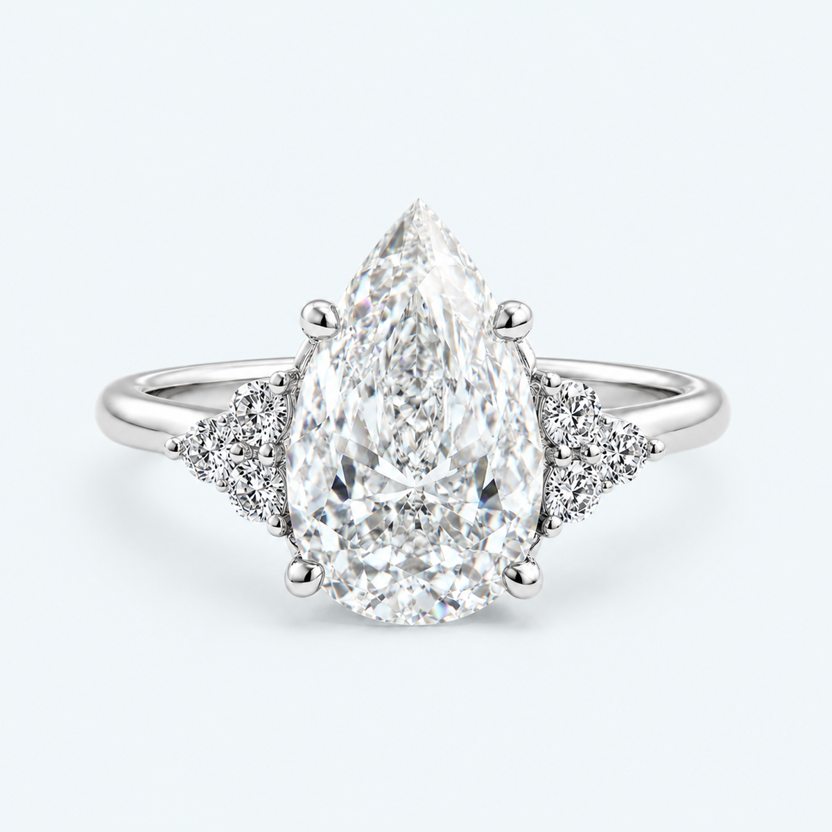 Marchetti Pear Solenne Moissanite Ring