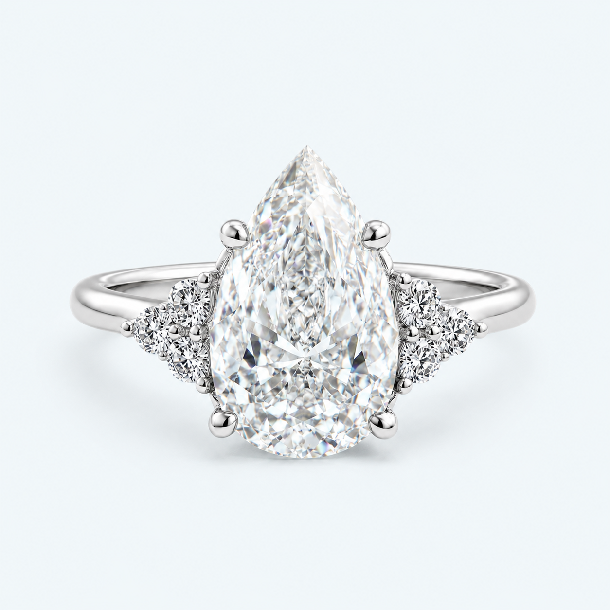 Marchetti Pear Solenne Moissanite Ring