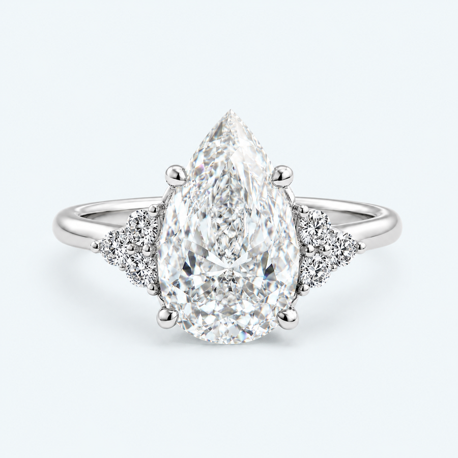 Marchetti Pear Solenne Moissanite Ring