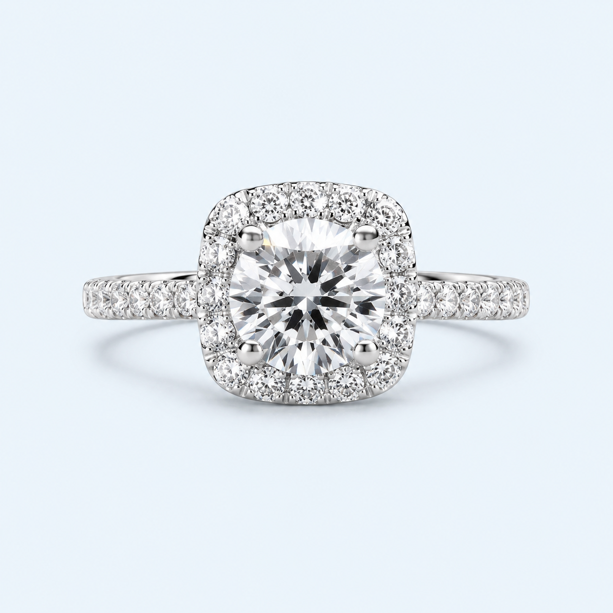 Marchetti Asscher Halo Ring