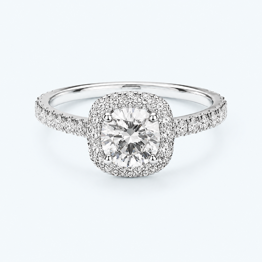 Marchetti Aurora Oval Halo Ring