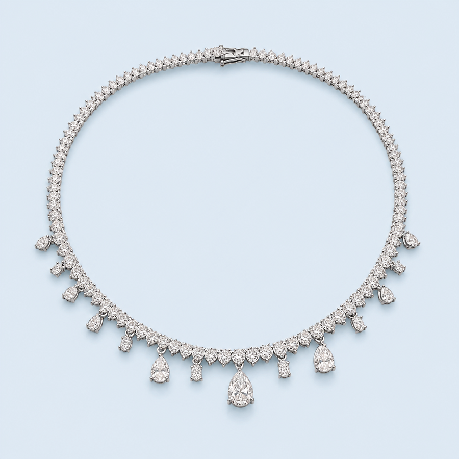 Marchetti Teardrop Fringe Necklace